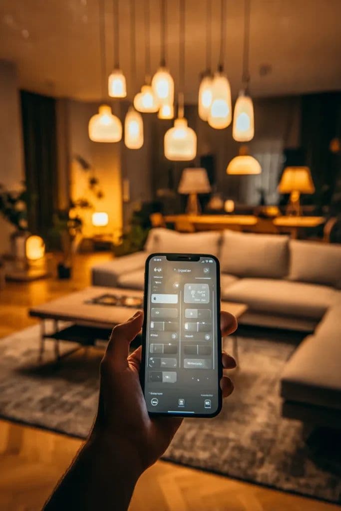 Smart lighting system in action